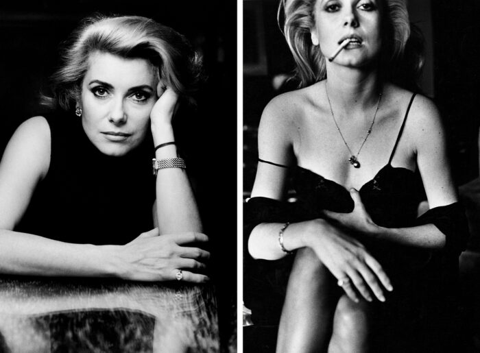 links: Alice Springs, Catherine Deneuve, Paris 1984, © Helmut Newton Foundation
rechts: Helmut Newton, Catherine Deneuve, Esquire, Paris 1976, © Helmut Newton Foundation